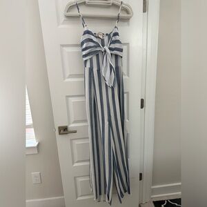Blue and white jumpsuit size M